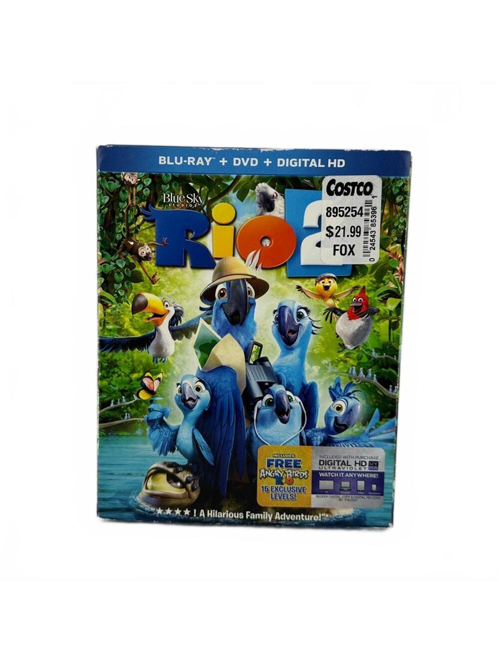 Rio 2 Blu-ray DVD Combo w Slipcover Inserts Blue Sky Studios 2014